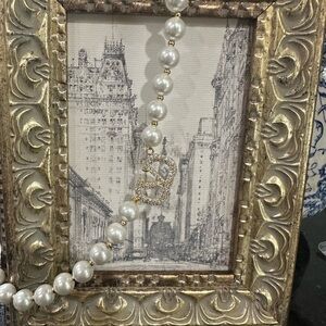 Gold and White Pearl Necklace